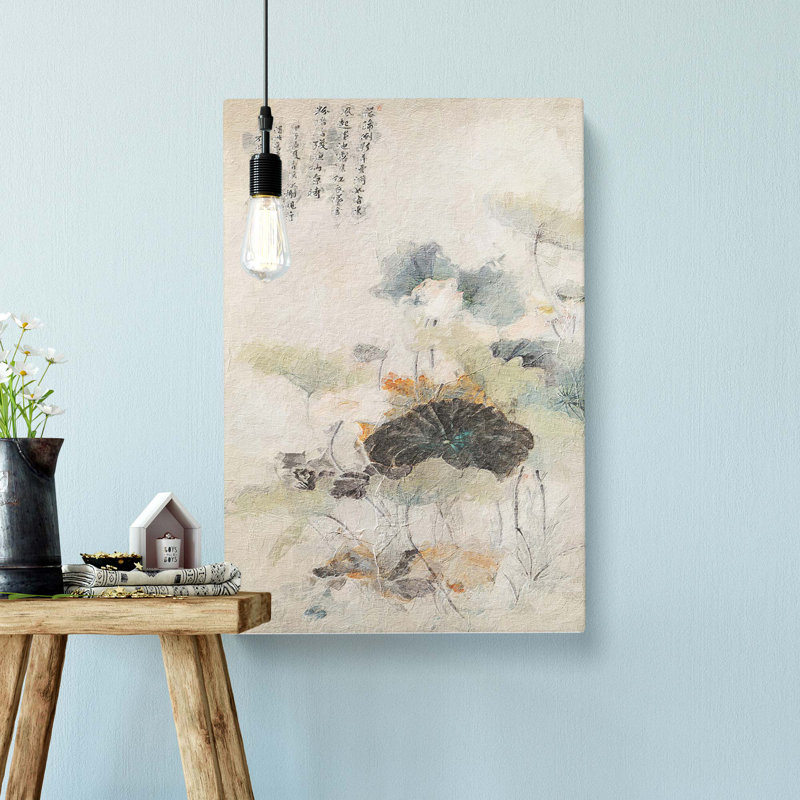 Lotuses On A Summer Evening by Yun Shouping - Wrapped Canvas Painting, 60cm H x 40cm W x 3cm D
