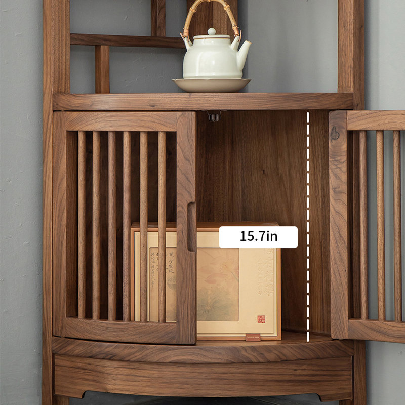 Petite armoire d'appoint délicate et élégante, Brun