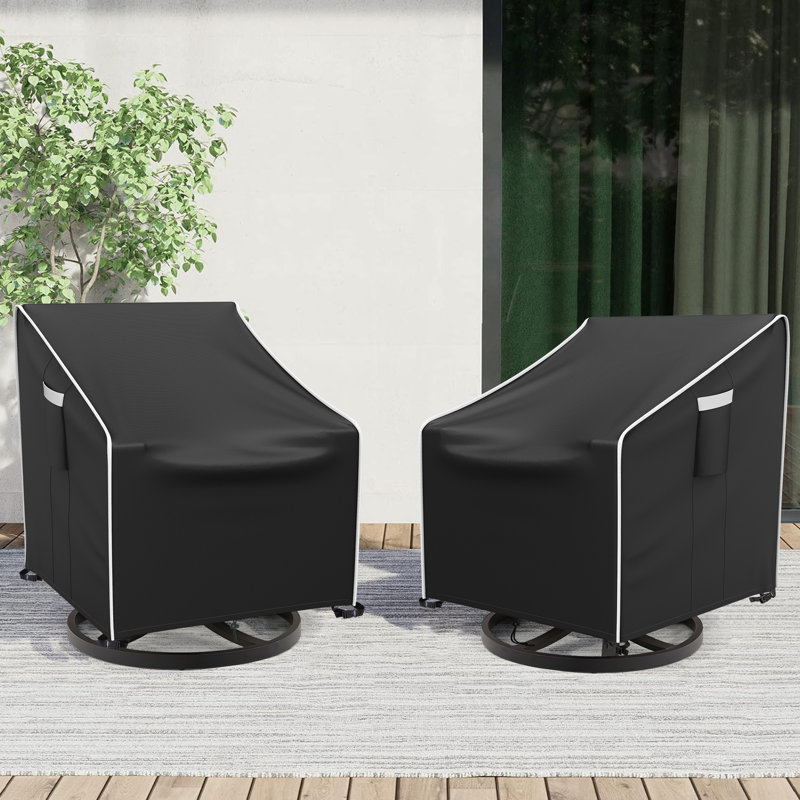 Housses de chaise d'extérieur imperméables et résistantes, Black
