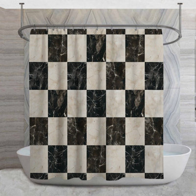 Cleoria Geometric Shower Curtain