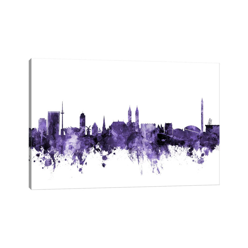 Bremen, Germany Skyline by Michael Tompsett - Wrapped Canvas Gallery-Wrapped Canvas Giclée, 30.48 cm H x 45.72 cm W
