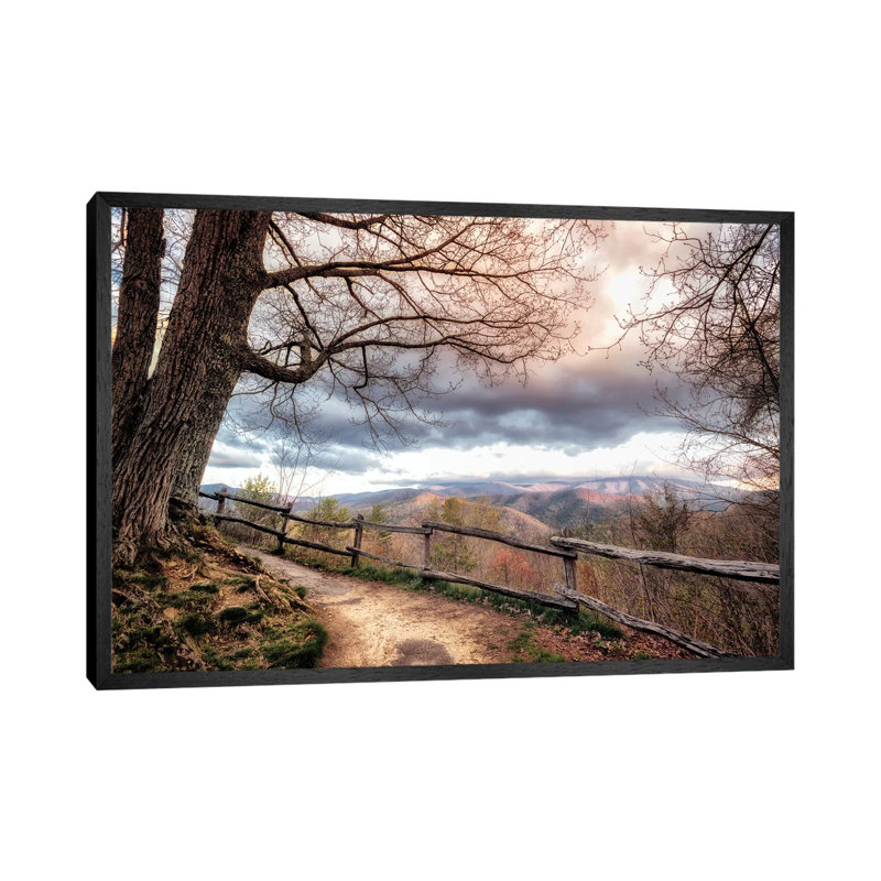 Mountain Walks 1 Piece Wall Art on Canvas, 45.72cm H x 66.04cm W x 3.81cm D, Black Framed