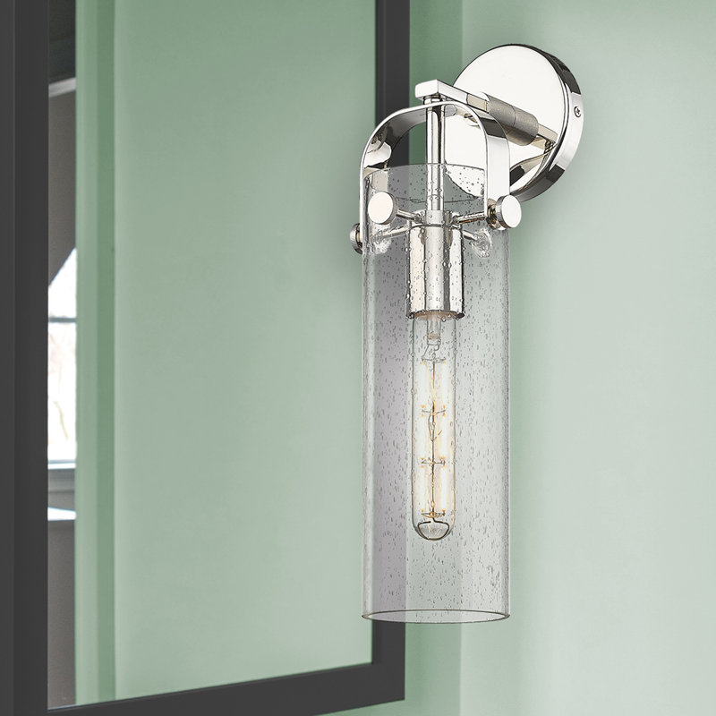 Erie Armed Sconce, Seedy, Polished Nickel