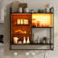 Demiterus 80cm H x 82.5cm W Iron Floating Bookcase, Wall Mounted Storage Rack, Display Cabinet-5268364