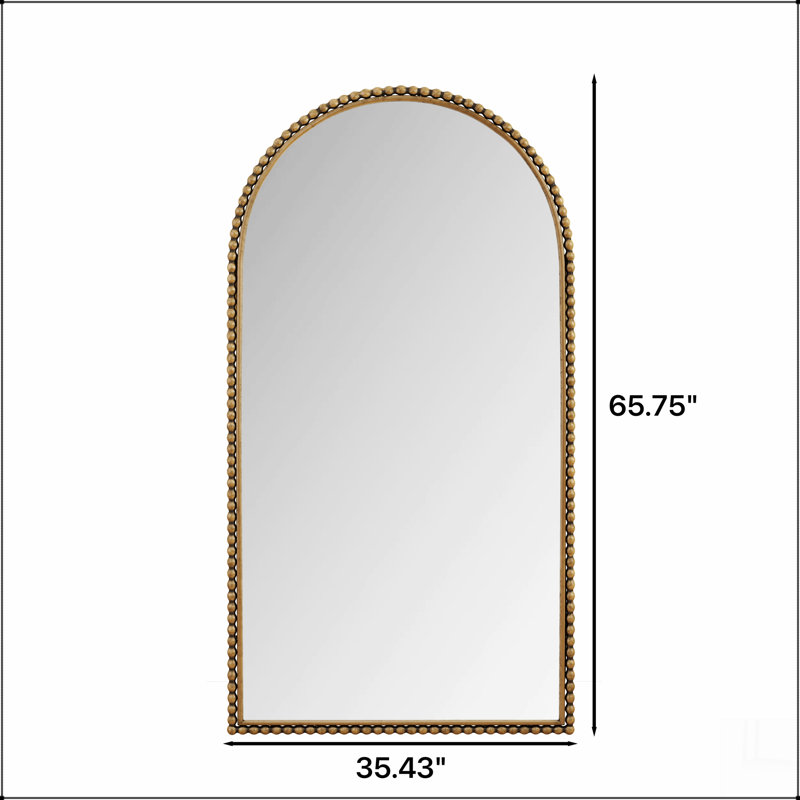 Miroir pleine longueur rétro en fer avec pieds de soutien, pour le salon, la chambre à coucher (doré), Doré