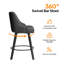 Élégant tabouret de bar pivotant à 360 ° en similicuir au design élégant avec coussin moelleux et structure robuste-5207437-5207436