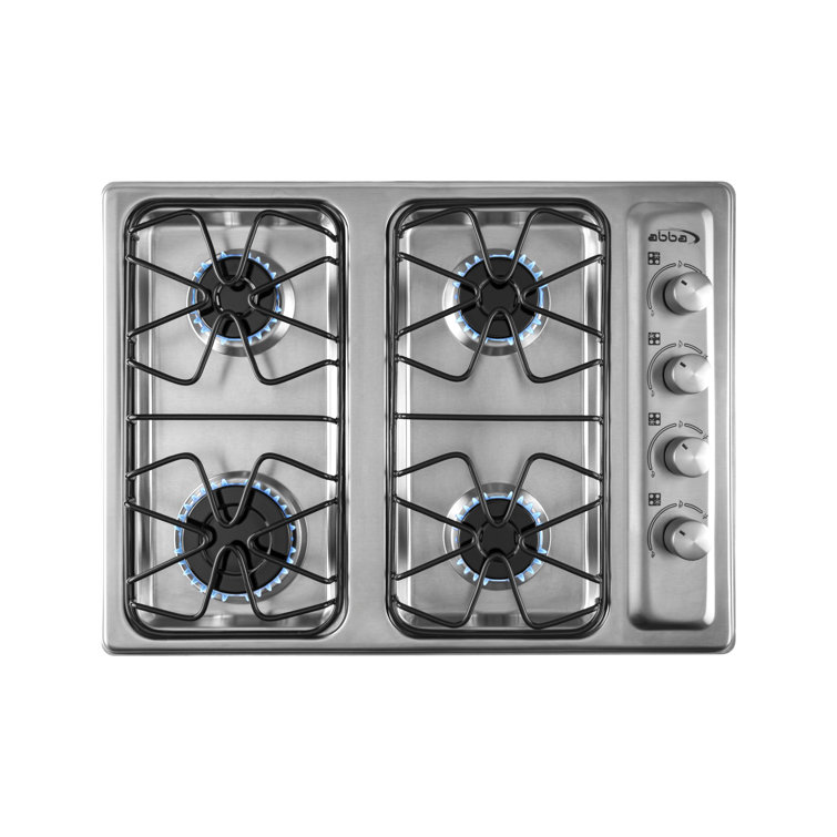 ABBA Silver Natural Gas 4 Burner Cooktop