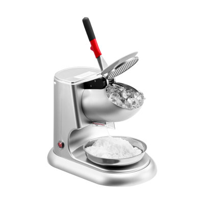 Commercial Electric Ice Crusher & Snow Cone Maker - Heavy Duty Stainless Steel Shaved Ice Machine for Home Bar