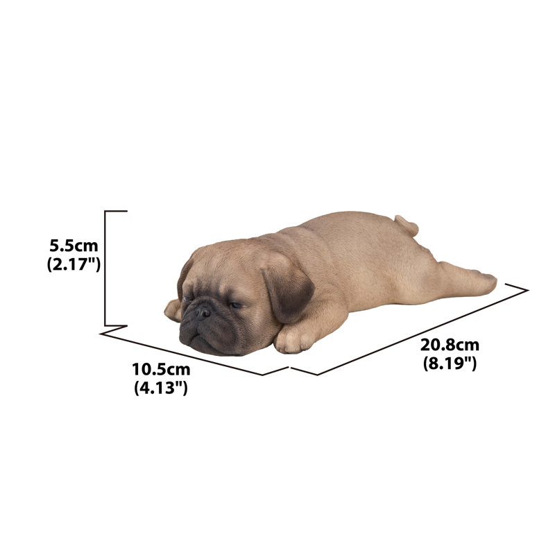 Pug Puppy Sleeping Statue