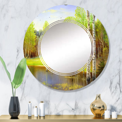 Miroir de salle de bain mural rond