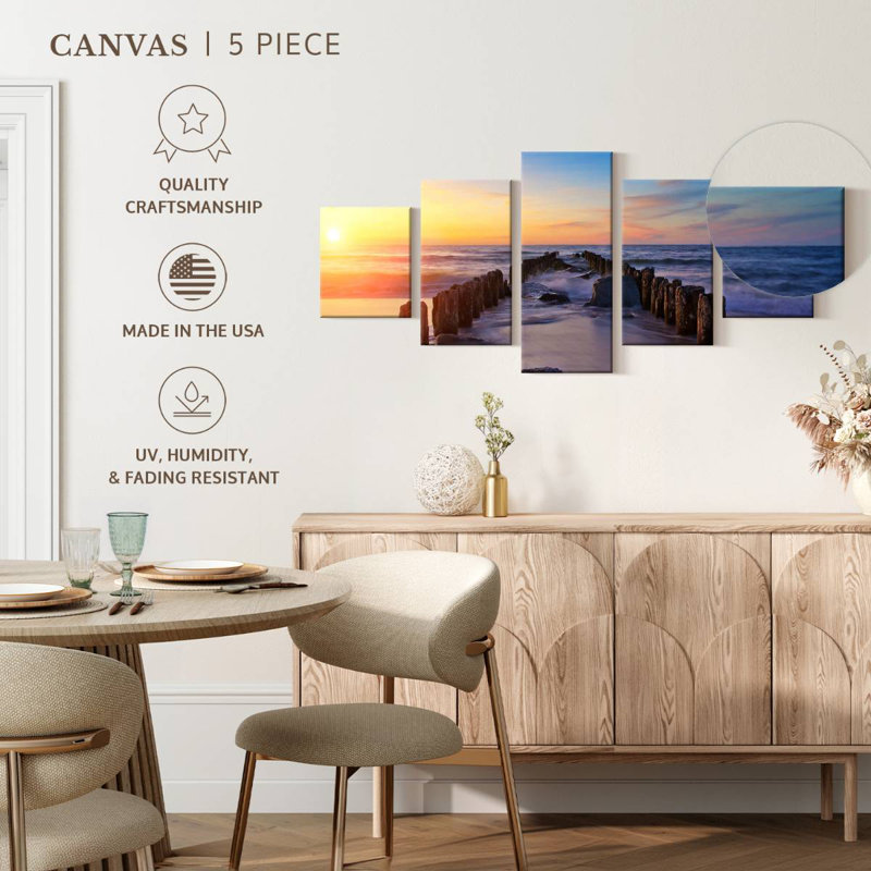 Old Pier Sunset Avonna, 42" H x 92" W