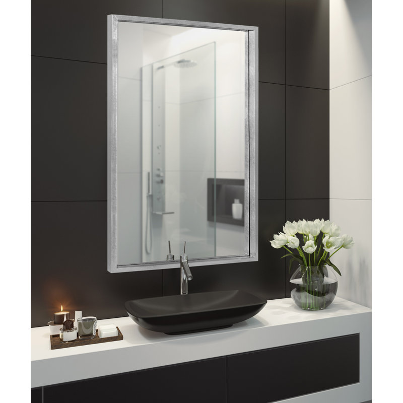 Miroir mural, Argent, 36 x 24