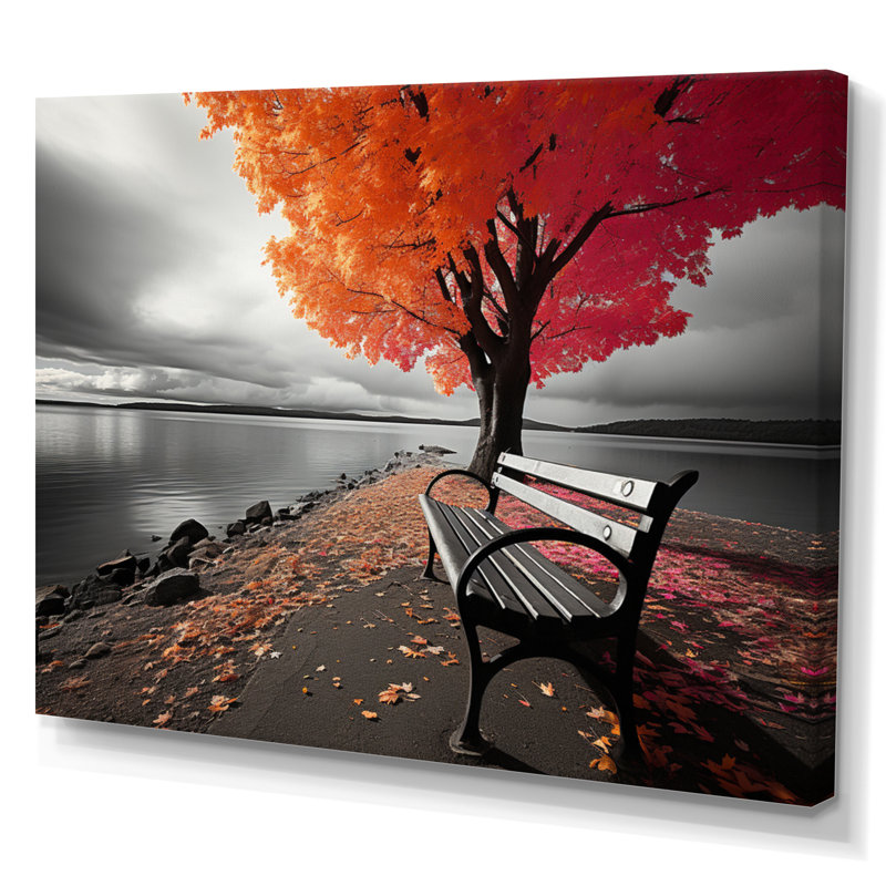 Impression sur toile Lake Lake, H 34 po x l 44 po x P 1,5 po, Toile tendue
