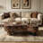 Faux Travertine Modern Irregular Coffee Table