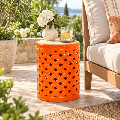 Tabouret de jardin en céramique Cherise