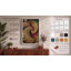 Golden Spirals and Berries Art Deco 1 Piece Wrapped Canvas Wall Art-399171177-399171179