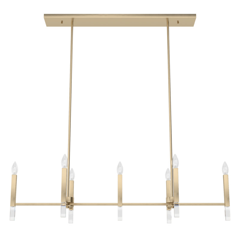 Sunjai 7 Light Linear Ceiling Light Fixture, Alturas Gold