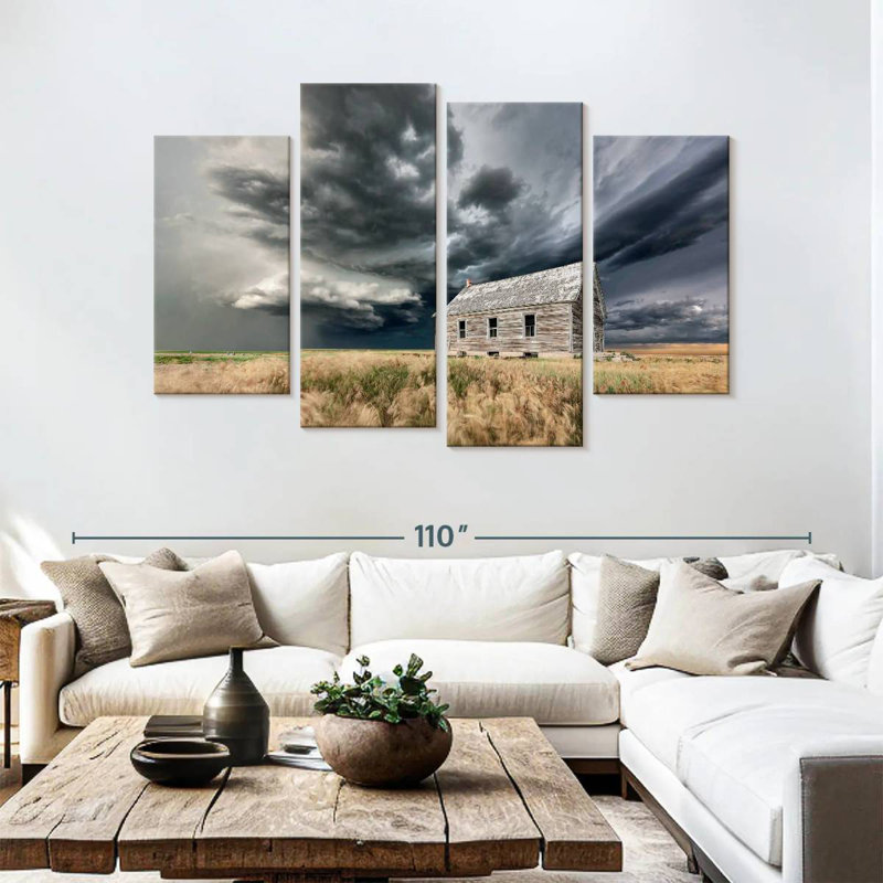 Alvord Supercell Over Schoolhouse, 54" H x 84" W