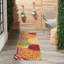 Tapis intérieur / extérieur jaune / rouge / vert à motif floral Geib-839251531
