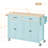 Kitchen Island Cart - 4 Door Cabinet, 2 Drawers, Solid Wood Platform, Adjustable Shelves, Spice & Towel Rack, Locking Wheels  Mint With Countertop, Built-In-480216702