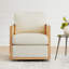 Fauteuil pivotant rembourré en rotin de 27,6 po Wynyard-1077752538-1077752539