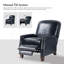 Fauteuil inclinable manuel en cuir véritable Glen Ellyn-1572734342