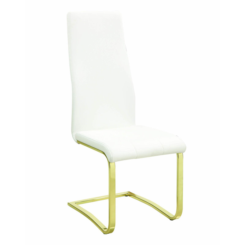 Chaise d'appoint rembourrée en blanc