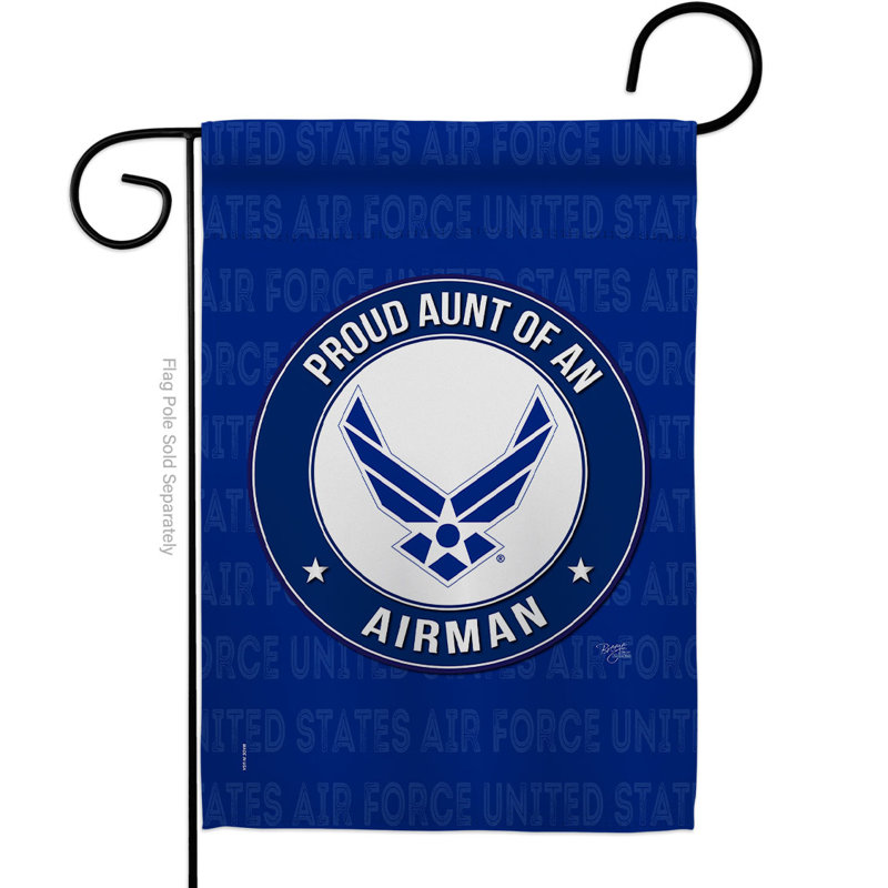 Drapeau de jardin en polyester 18,5 x 13 po Proud Aunt Airman
