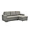 Canapé-lit modulaire gris en forme de L, Mobilier peu encombrant pour le salon, canapé-lit, petits espaces, 3 lits