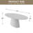 72"×37"W×30"H Oval Wood Pedestal Dining Table-2108026850