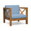 Chaise en bois, esthétique moderne de style Mid-Century, tissu à dossier aquatique club moderne, fabriqué avec des sièges