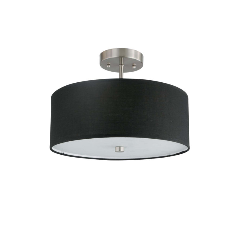 Plafonnier semi-encastré 3 lumières Kudolo, Noir