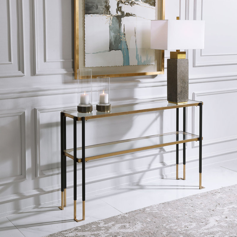 Springtown 53.5'' Glass Top Console Table