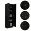 Armoire garde-manger multi-rangement, cinq tablettes, armoire double porte - noir-365490029