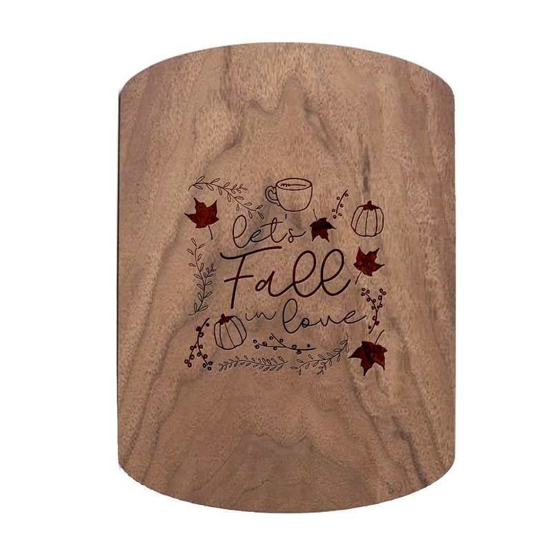 Let's Fall in Love Cutting Board, Walnut