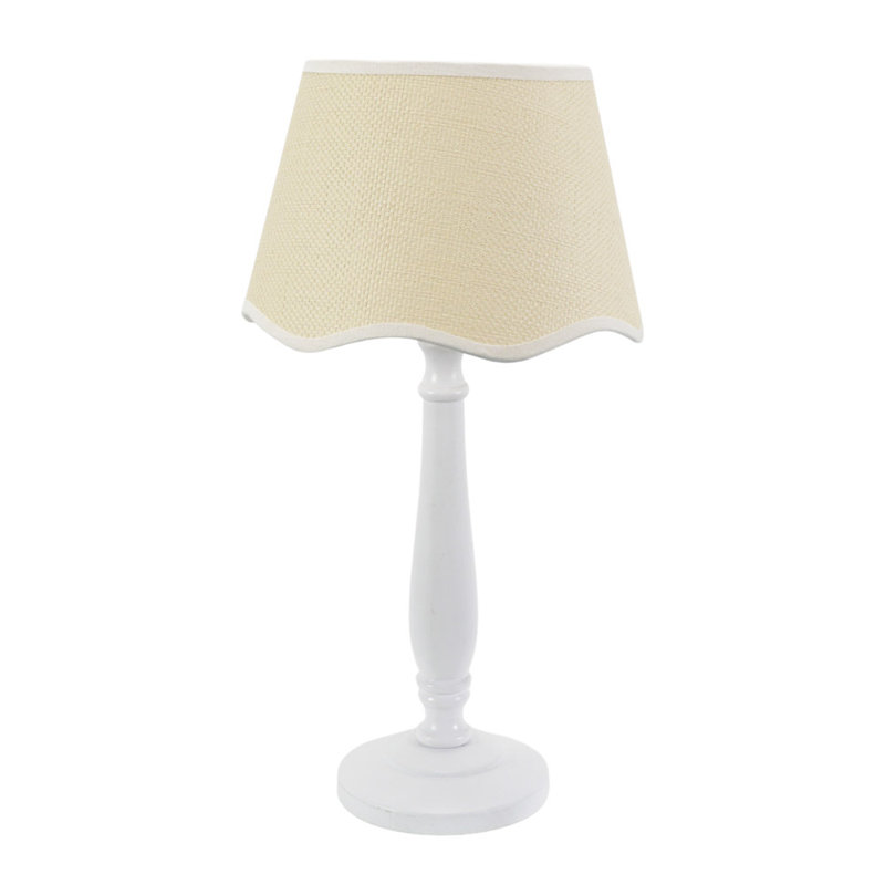 Arite Wood Table Lamp, White, Yes, White