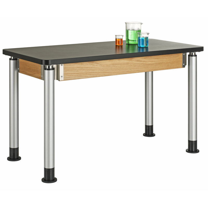 Table scientifique à hauteur ajustable, H 27 à 39 po x l 54 po x P 24 po