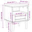 Bedside Table Rattan Look-93366320