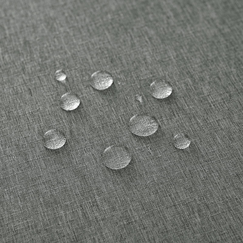 180cm Round Faux Linen Tablecloth, Water-Resistant, Spill-Proof, Wipeable Polyester for Dining & Buffet, Grey