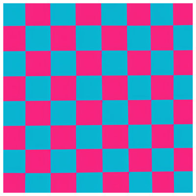 Pink Blue Checkered Quilted Bedspread All Sizes