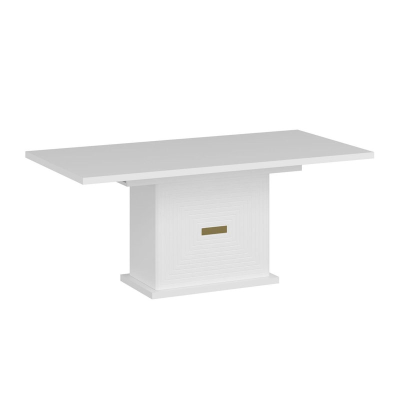 Ferro Beech Dining Table, White