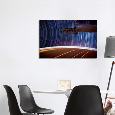 Long Exposure Star Photograph From Space by Unknown Artist - Wrapped Canvas Print