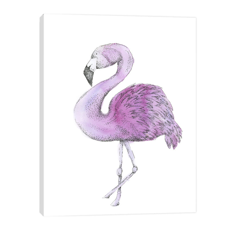 Flamingo 1 Piece Wrapped Canvas Painting, 81cm H x 61cm W x 4cm D