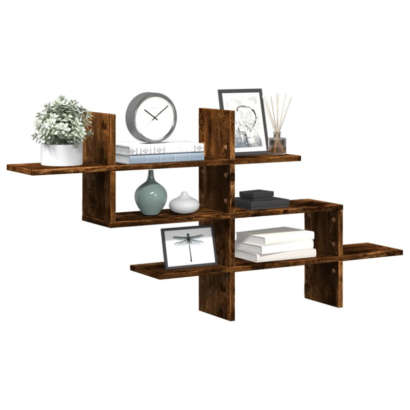Reut Floating Shelf, Smoked Oak