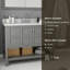 48 po X P 22 po P 35,4 po Meuble-lavabo H avec comptoir et lavabo blancs-611382412
