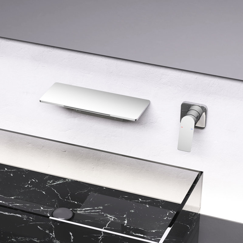 Waterfall Faucet For Bathroom Sink - , Single, , Brass Built, 11.59In Depth, 4.67In Width, 16.46In Height, 11.86Lb Weight In Single Operation, Wall Mounted, Quality Manufactured,