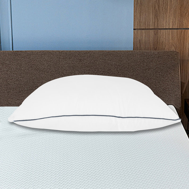 2 Pieces Of Hotel-Style Pillows With Blue Edging Soft And Skin-Friendly Suitable For Bedroom And Living Room