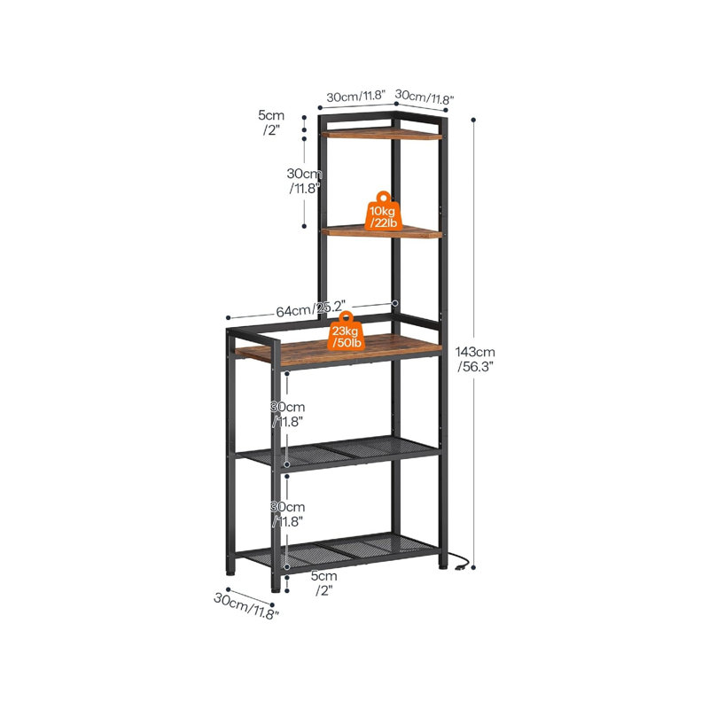 143 cm H x 64 cm W Corner Bookcase