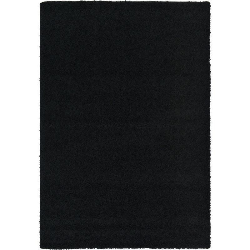 Tapis noir de jais Santoshi, Rectangle 2 pi x 3 pi 1 po