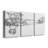Technical Flight V - 3 Piece Single Picture Frame Print on Canvas-103567583